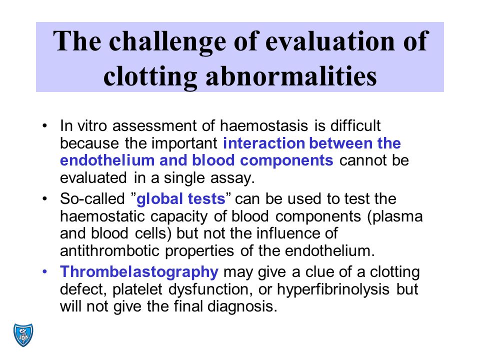 Assessment of haemostasis